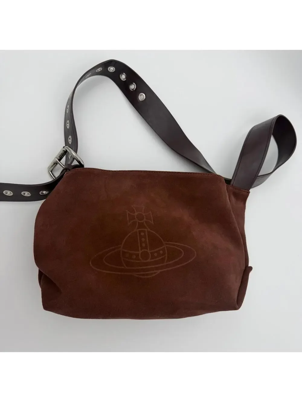 Vivienne Westwood Suede Shoulder Bag – Chocolate Brown - Picture 2 of 7